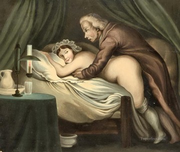  nue pintura - Mann penetriert eine Frau von Hinten Georg Emanuel Opiz caricatura